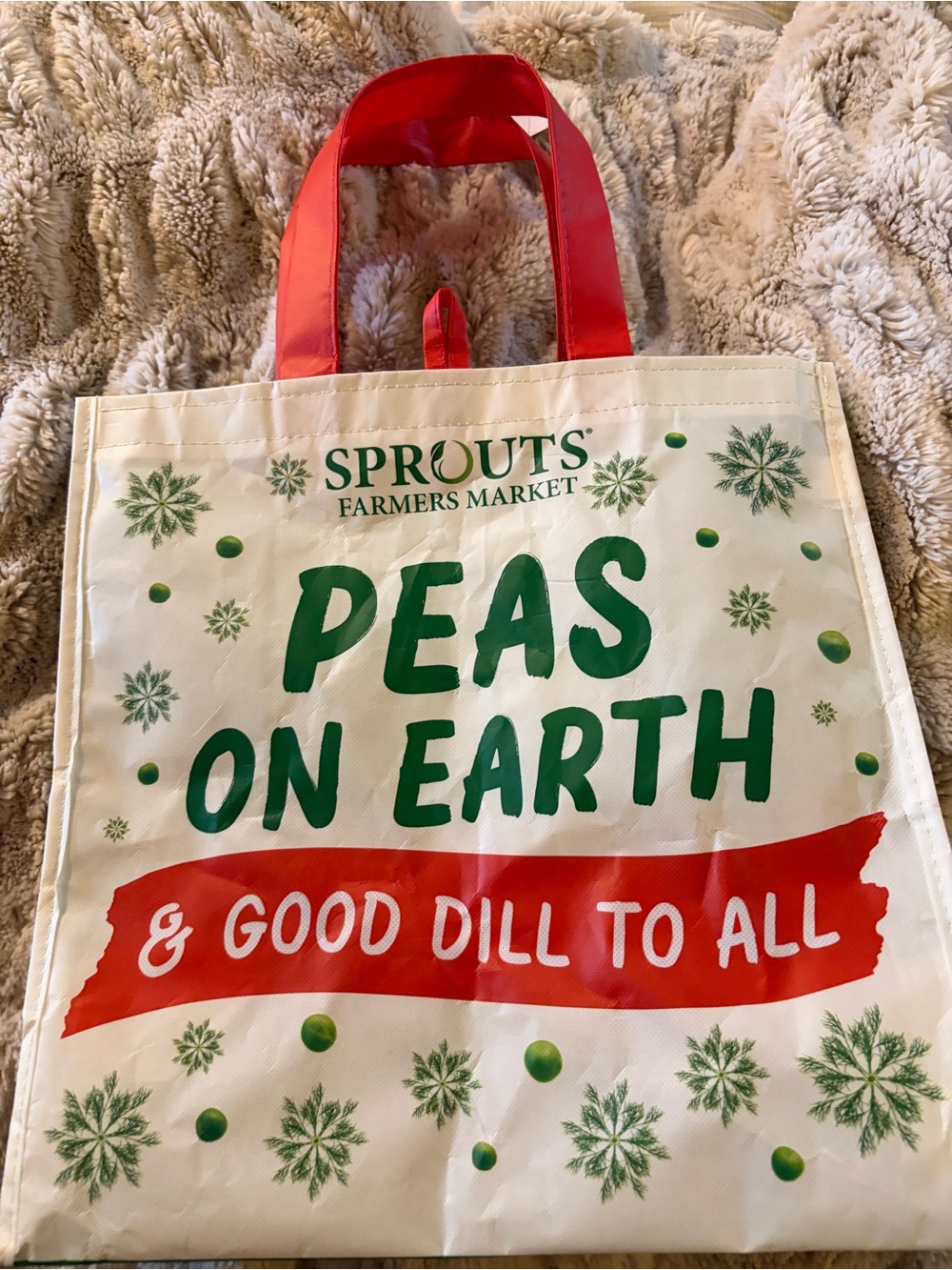 Sprouts -Peas On Earth Reusable Tote Bag